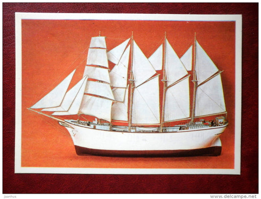 a barkentine Tormilind - model ship - 1979 - Estonia USSR - unused - JH Postcards