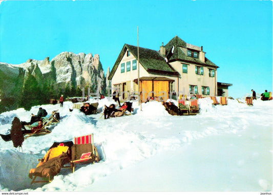Dolomiti del Catinaccio - Rifugio Ciampedie - Dirupi di Larsec - Italy - used - JH Postcards