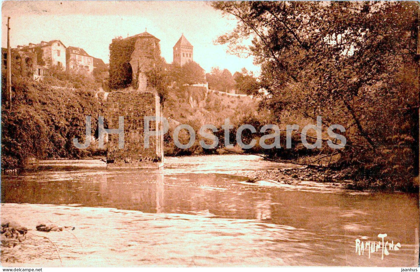 Sauveterre de Bearn - 15646 - old postcard - 1938 - France - used - JH Postcards