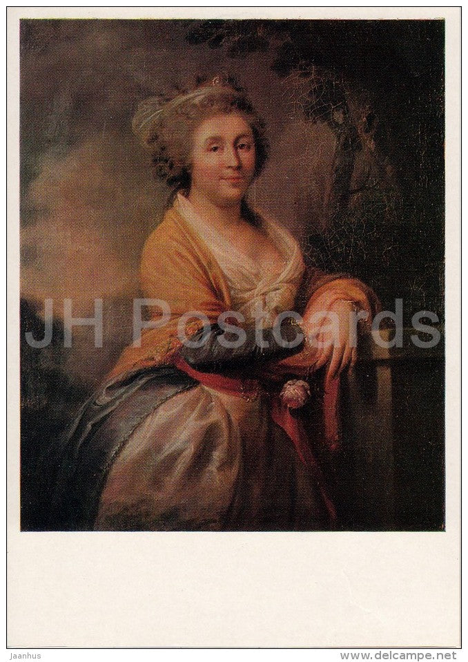 painting by Johann Baptist Lampi the Elder - Portrait of Lazareva - woman - Austrian art - 1976 - Russia USSR - unused - JH Postcards