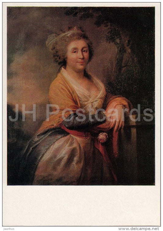 painting by Johann Baptist Lampi the Elder - Portrait of Lazareva - woman - Austrian art - 1976 - Russia USSR - unused - JH Postcards