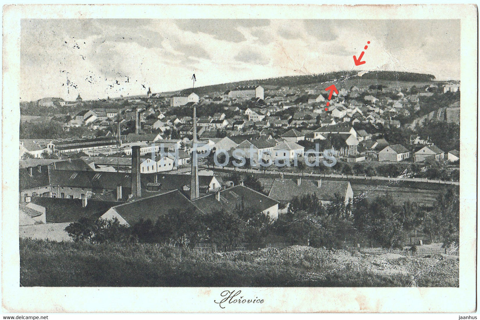 Horovice - old postcard - 1936 - Czech Republic - Czechoslovakia - used - JH Postcards