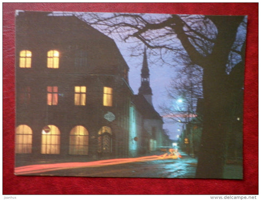 Pärnu at night - 1987 - Estonia USSR - used - JH Postcards