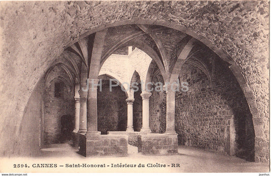 Cannes - Saint Honorat - Interieur du Cloitre - 2594 - old postcard - France - unused - JH Postcards