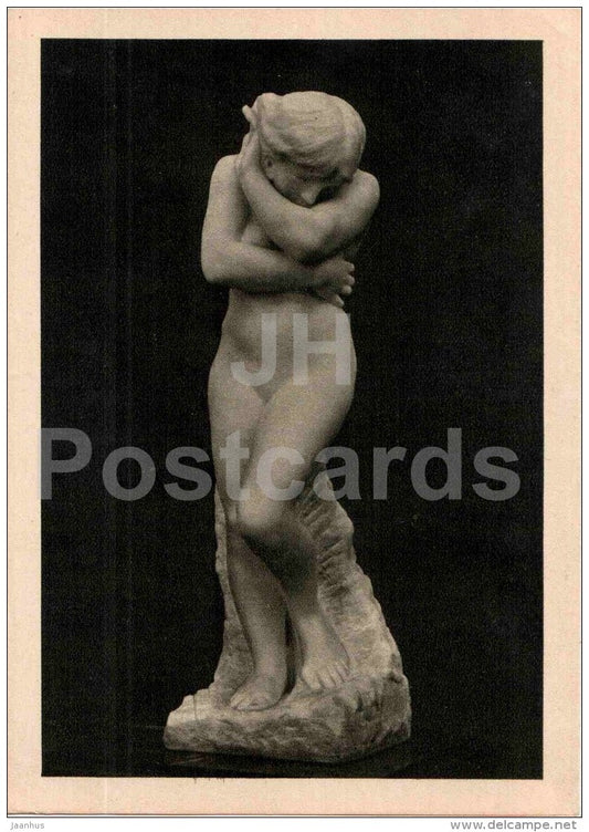 sculpture by Auguste Rodin - Eve - french art - unused - JH Postcards