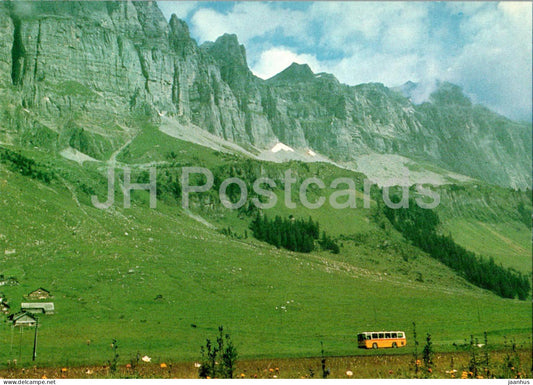 Col du Klausen - bus - Switzerland - unused - JH Postcards