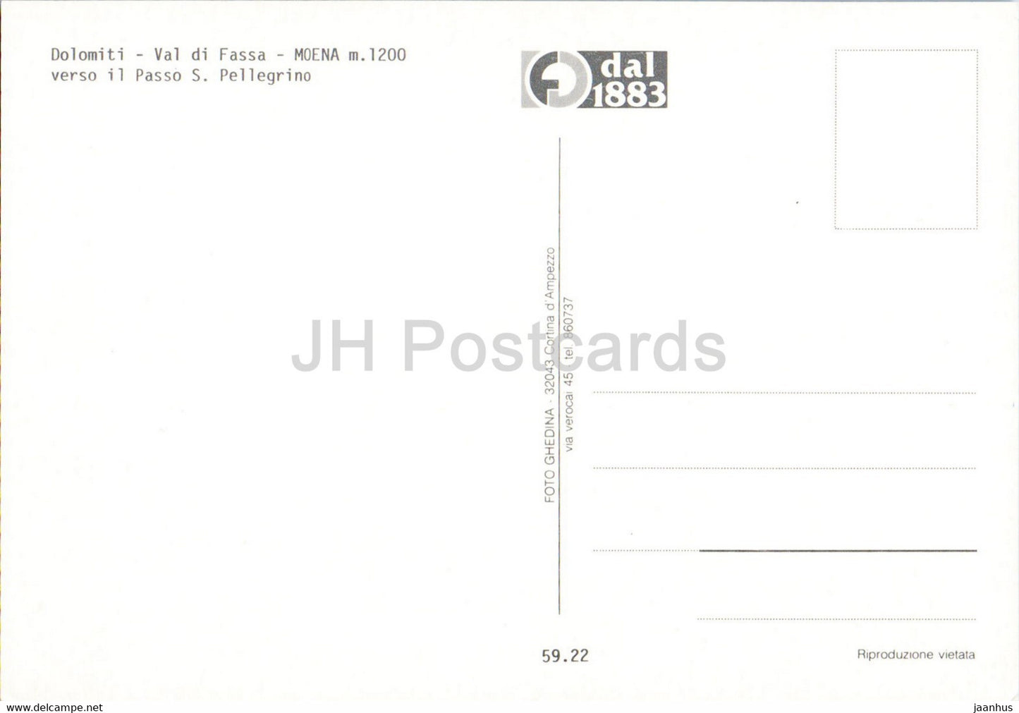 Dolomiti - Val di Fassa - Moena - verso il passos Pellegrino - Italy - unused