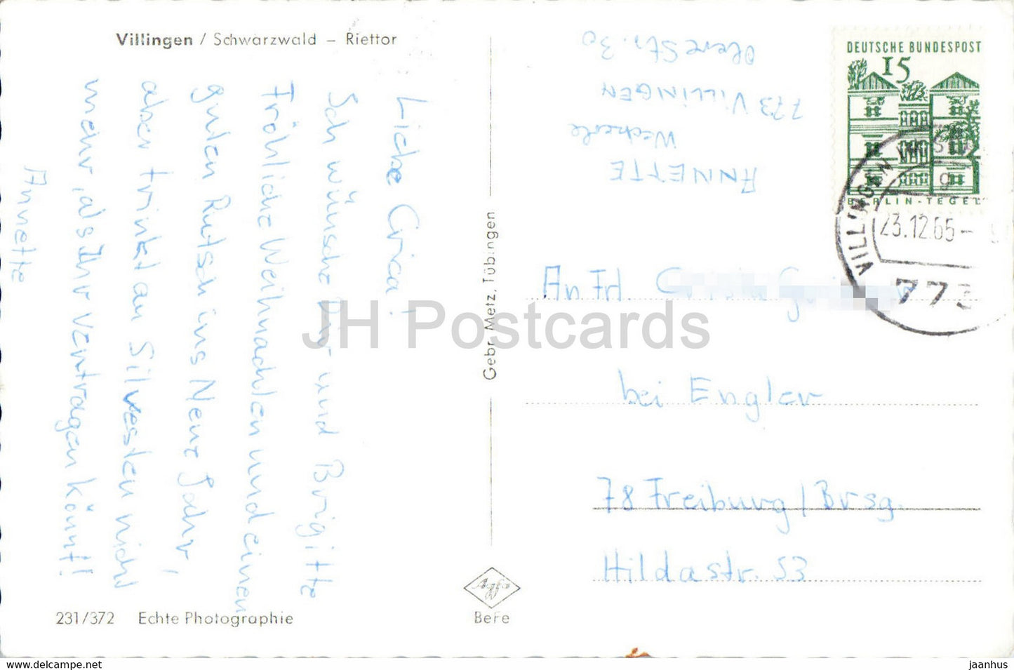 Villingen - Schwarzwald - Riettor - 1965 - Germany - used