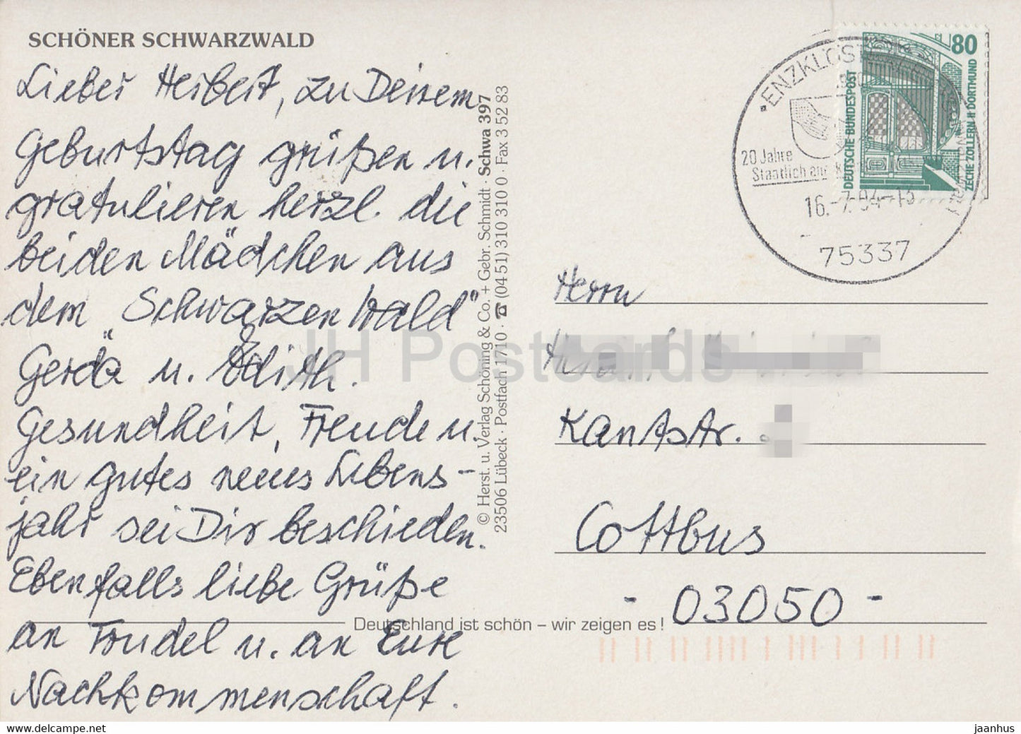 Grusse aus dem Schwarzwald - Schoner Schwarzwald - Trachten - folk costumes - 2004 - Germany - used