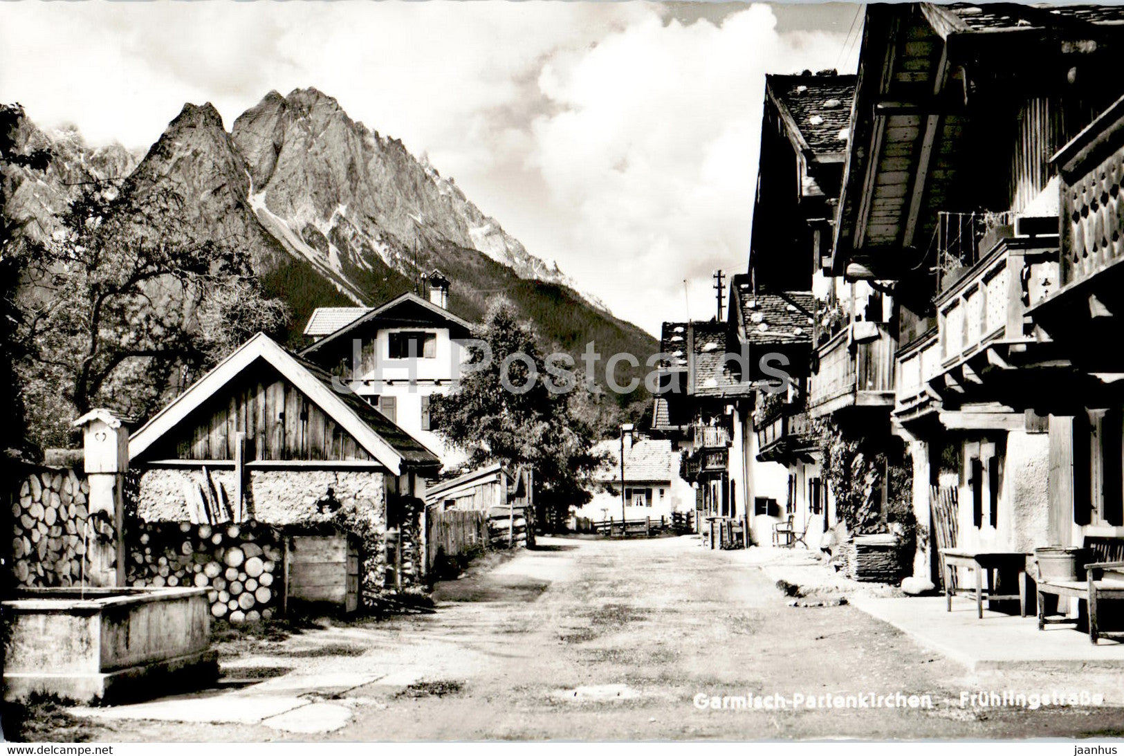 Garmisch Partenkirchen - Fruhlingstrasse - old postcard - 1959 - Germany - used - JH Postcards