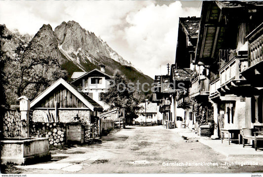 Garmisch Partenkirchen - Fruhlingstrasse - old postcard - 1959 - Germany - used - JH Postcards