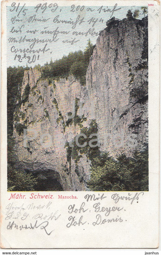 Mahr Schweiz - Mazocha - Macocha - old postcard - 1903 - Czech Republic - used - JH Postcards