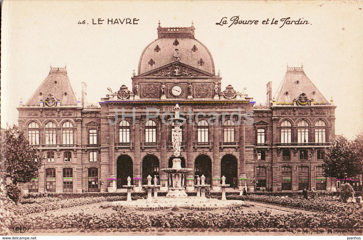 Le Havre - La Bourse et le Jardin - 46 - old postcard - France - unused - JH Postcards