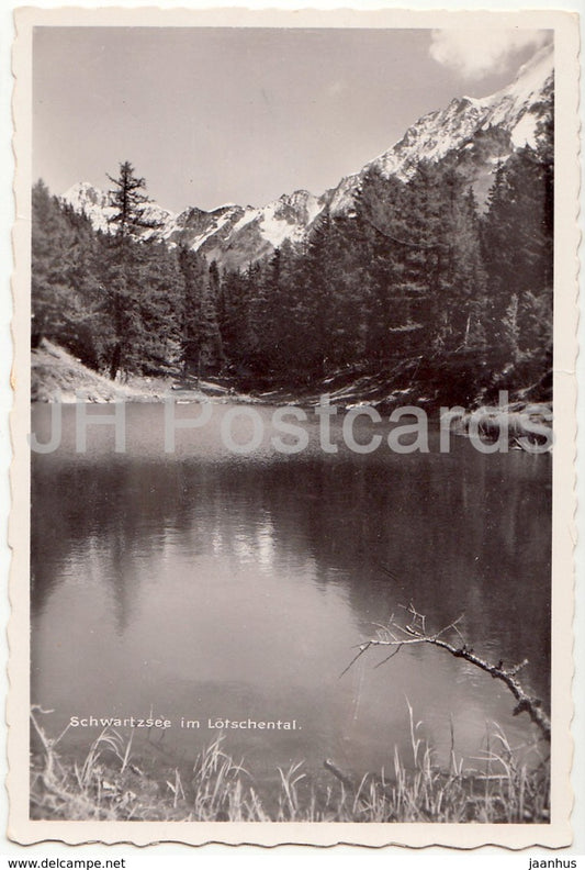 Schwartzsee im Lotschental - Switzerland - old postcard - used - JH Postcards