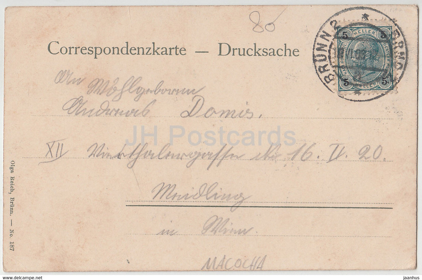 Mahr Schweiz - Mazocha - Macocha - old postcard - 1903 - Czech Republic - used