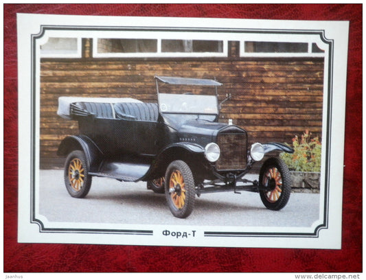 Ford-T - USA , 1920 - old cars - 1988 - Russia USSR - unused - JH Postcards