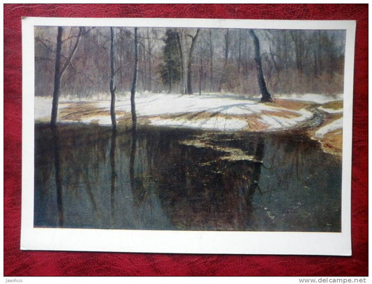 Painting by S. Y. Zhukovsky - spring water, 1898 - russian art - unused - JH Postcards