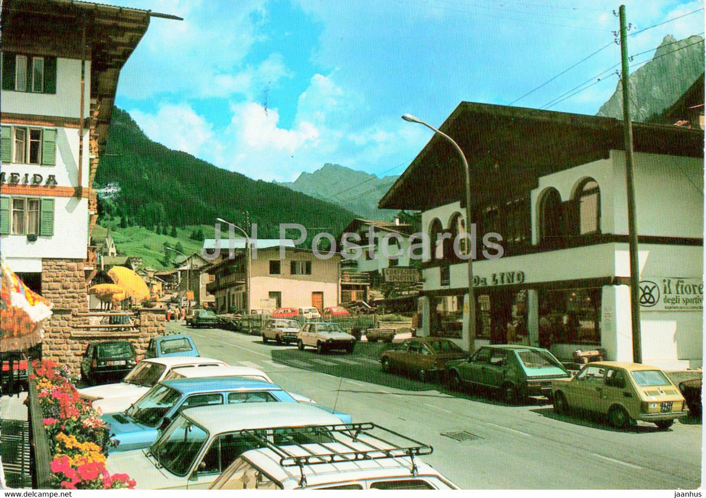 Pozza - Val di Fassa - Dolomiti - car - 1985 - Italy - used - JH Postcards