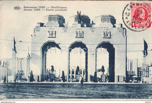 Antwerpen 1930 - Anvers 1930 - Hoofdingang - Entree principale - old postcard - 1931 - Belgium - used - JH Postcards