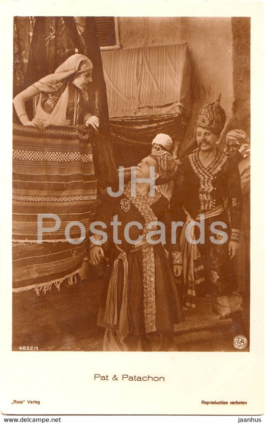 German actors Pat & Patachon - Ole & Axel - Film - Movie - 4822 - Germany - old postcard - unused - JH Postcards