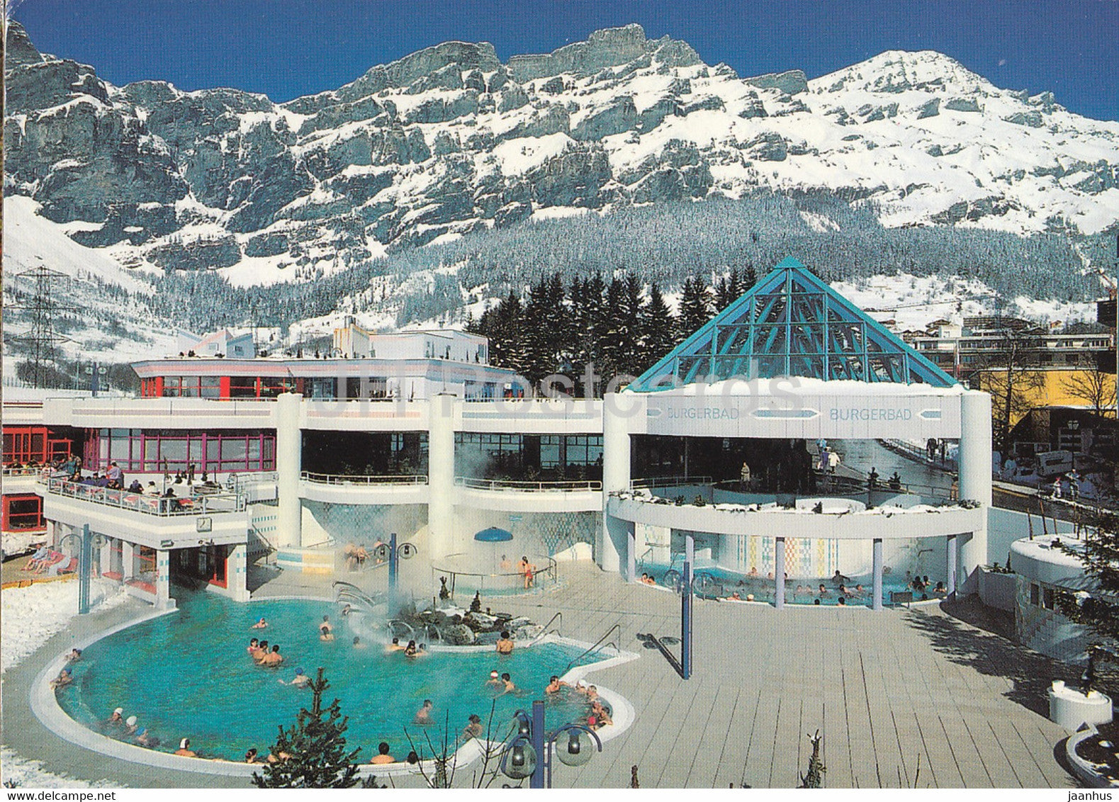 Leukerbad 1401 m - Loeche les Bains - Burgerbad - Rinderhorn - Wallis - 50555 - 1995 - Switzerland - used - JH Postcards