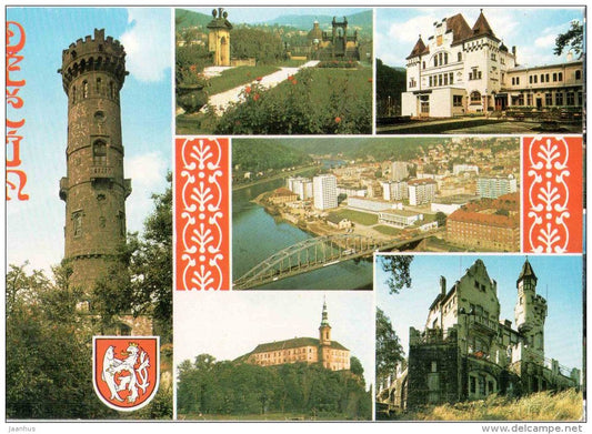 Decin - Sneznik mountain - castle - restaurant Deca Club - Czechoslovakia - Czech - unused - JH Postcards