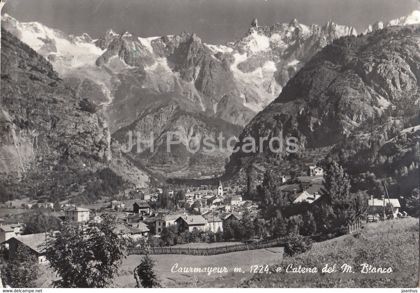Courmayeur 1224 m - Catena del M Bianco - 1960 - Italy - Italia - used - JH Postcards