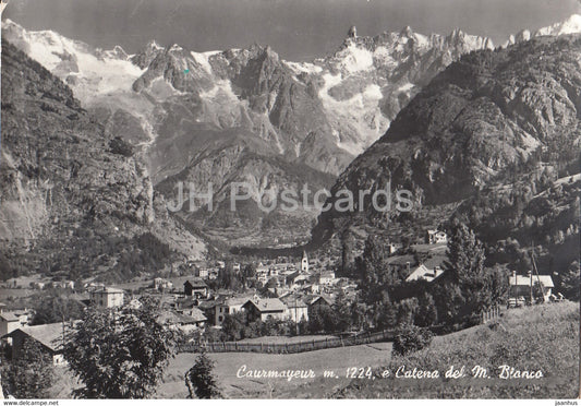 Courmayeur 1224 m - Catena del M Bianco - 1960 - Italy - Italia - used - JH Postcards