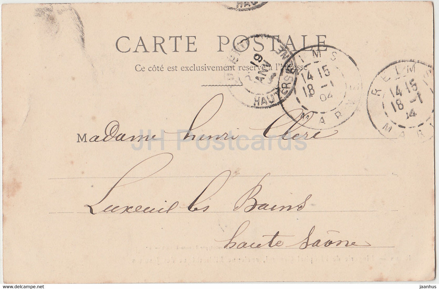 Reims - Lingerie de l'Hopital General - ancienne Bibliotheque des Jesuites - old postcard - 1904 - France - used