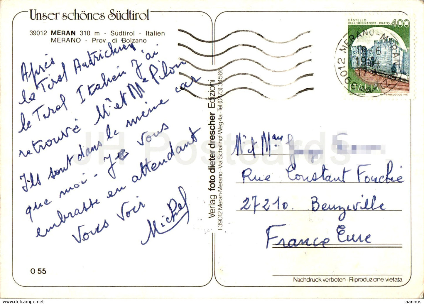 Saluti da Merano - Grusse aus der Kurstadt Meran - multiview - 39012 - 1984 - Italy - used