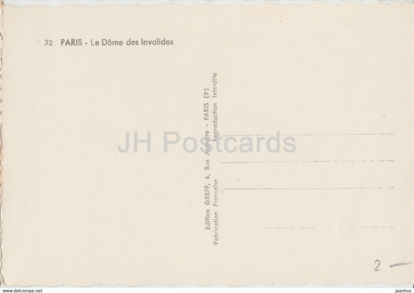 Paris - Le Dome des Invalides - 32 - Kathedrale - Frankreich - unbenutzt