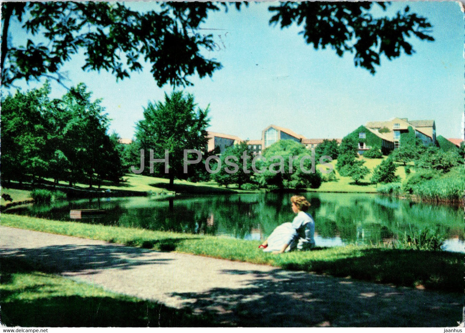 Aarhus - The Pond at the University - 1962 - Denmark - used - JH Postcards