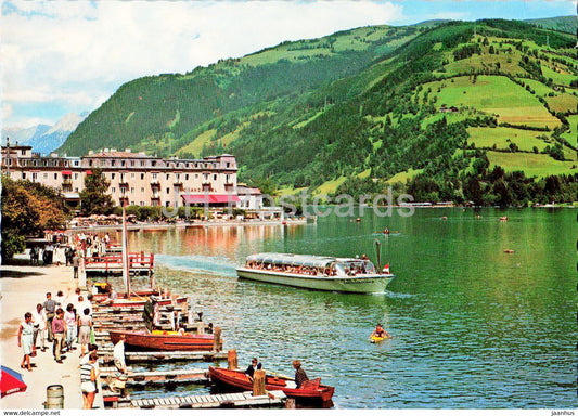 Zell am See - Promenade am Grand Hotel - boat - Austria - unused - JH Postcards