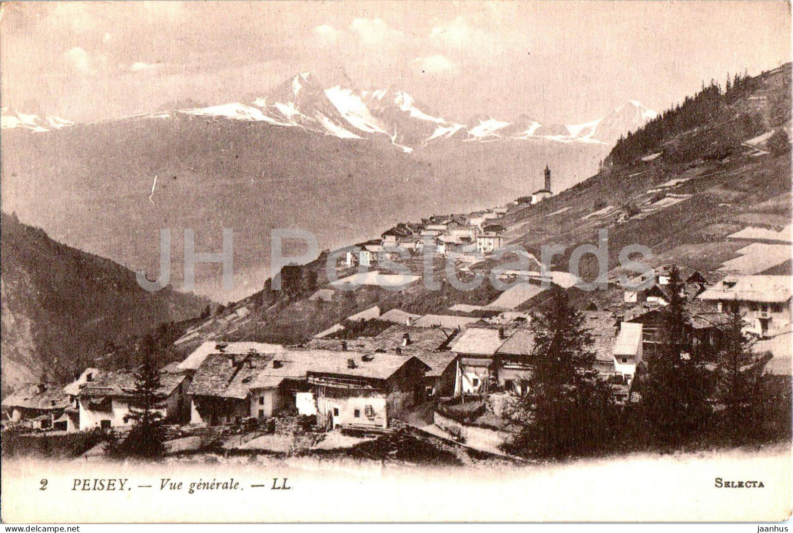 Peisey - Vue Generale - 2 - old postcard - France - unused - JH Postcards