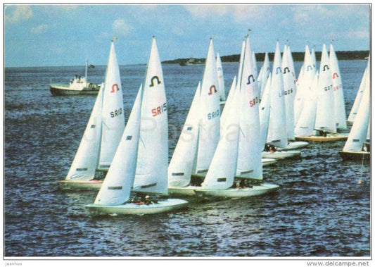 International Soling class - 1 - sailing boat - yacht racing - sport - 1978 - Estonia USSR - unused - JH Postcards