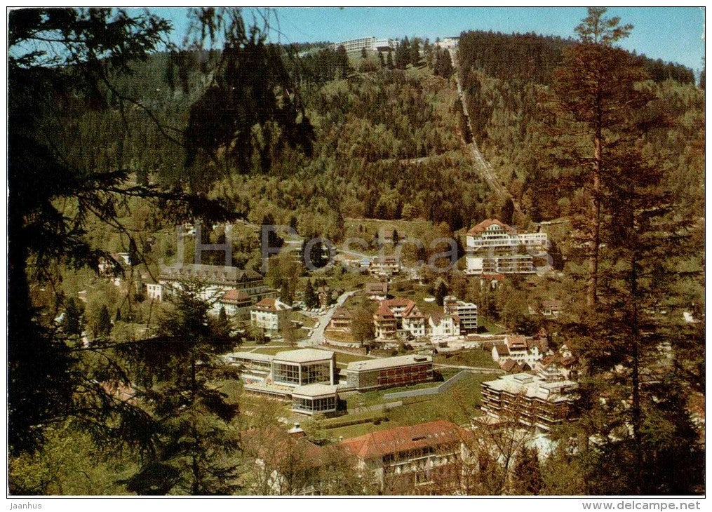 Wildbad im Schwarzwald , Blick zum Sommerberg 750 m. - EUROPA CEPT - 7547 - Germany - 1974 gelaufen - JH Postcards