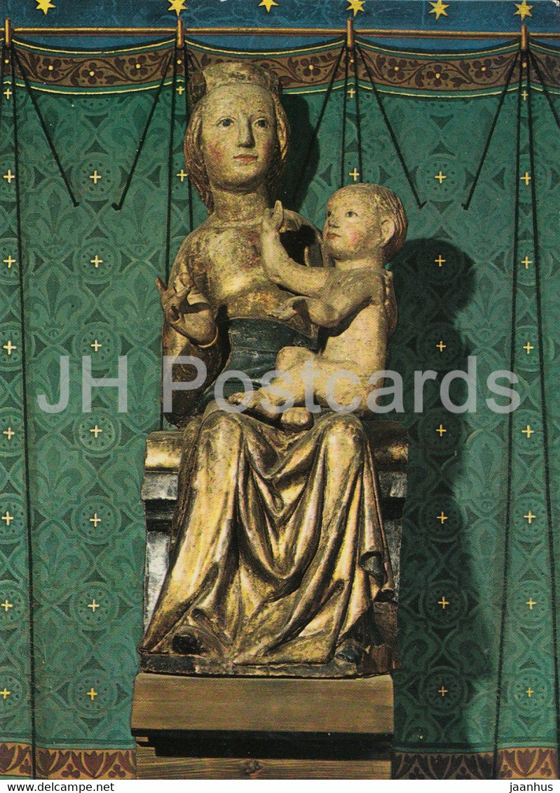 Karlstejn Castle - Church of Our Lady  - The statue of the Virgin Mary - Czechoslovakia - unused - JH Postcards