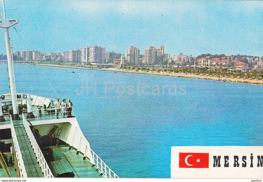Mersin - City View from the Port - ship - 1987 - Turkey - used - JH Postcards