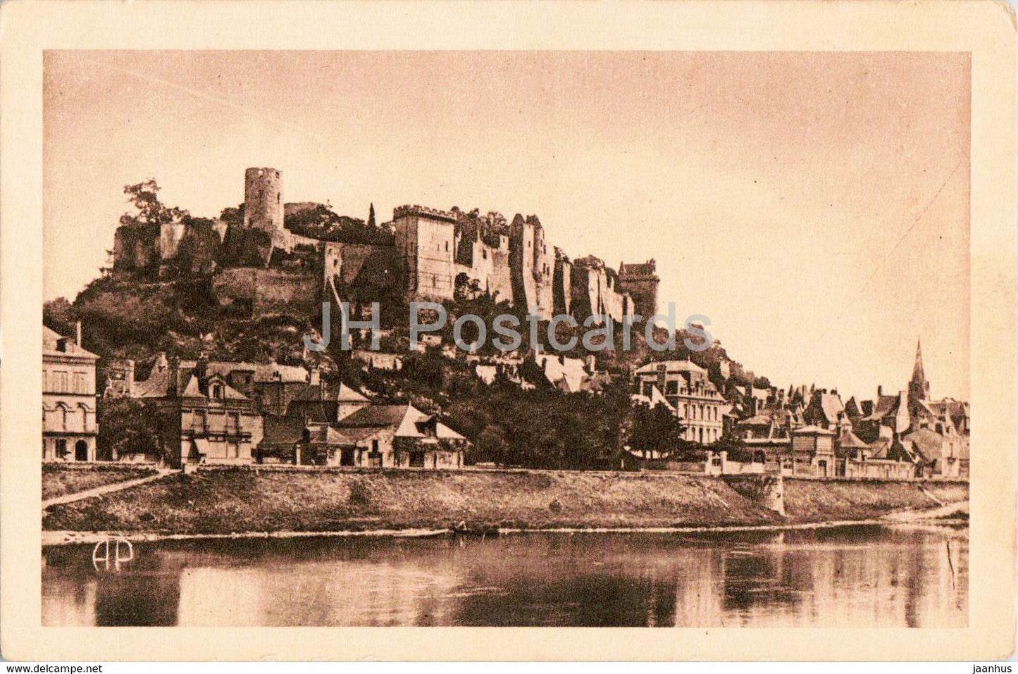 Chinon - Ruines du Chateau - Ruins of the Castle - 12 - old postcard - France - unused - JH Postcards