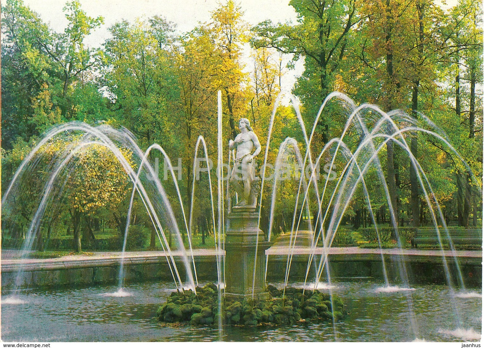Petrodvorets - The Adam Fountain - fountains - 1983 - Russia USSR - unused - JH Postcards