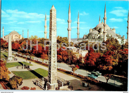 Istanbul - Hipodromus and the Blue mosque - 68 - 1966 - Turkey - used - JH Postcards