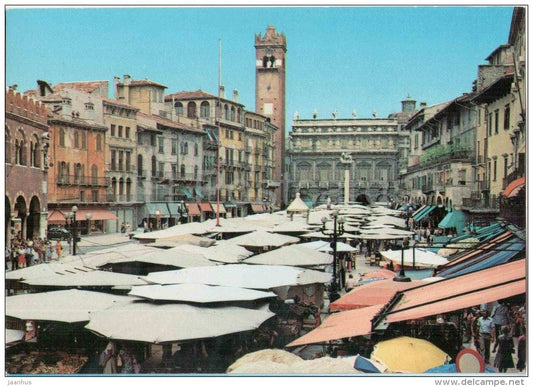Piazza Erbe - Vegetable Market - Verona - Veneto - 198 - Italia - Italy - unused - JH Postcards