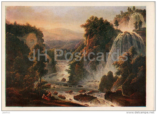 painting by F. Matveyev - Waterfalls in Tivoli - Russian art - 1979 - Russia USSR - unused - JH Postcards