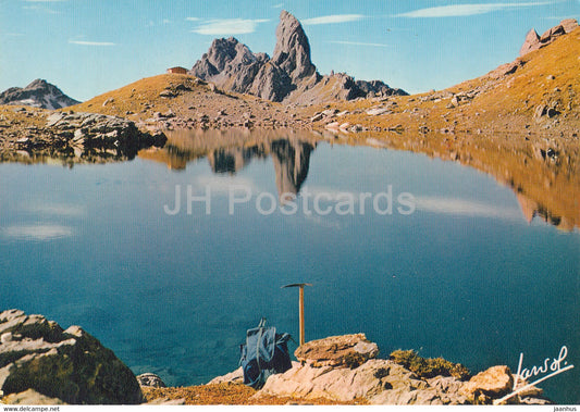 Halte au bord des eaux claires d'un Lac de Haute Montagne - 1974 - France - used - JH Postcards