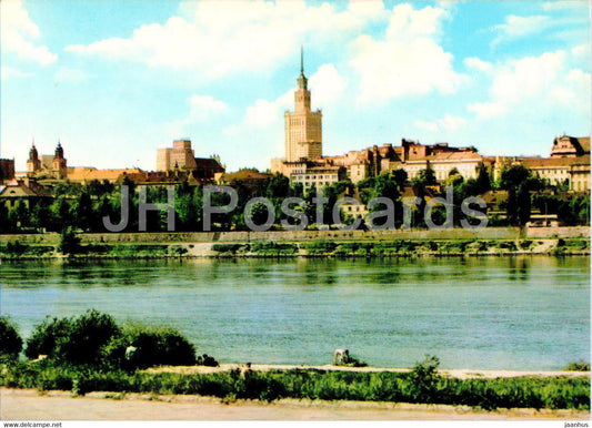 Warsaw - Warszawa - Panorama Miasta - panorama of the city - Poland - used - JH Postcards