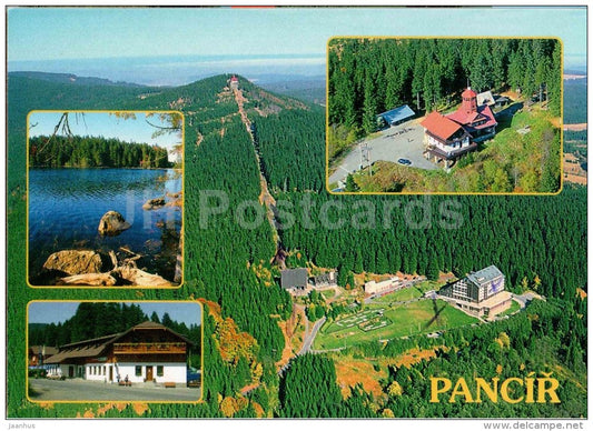 Pancir - Sumava , Bohemian Forest - cottage - Cerne lake - hotel Karl - Czech - used - JH Postcards