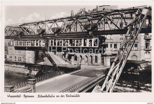 Wuppertal Barmen - Schwebebahn an der Farbmuhle - 228 - Germany - unused - JH Postcards
