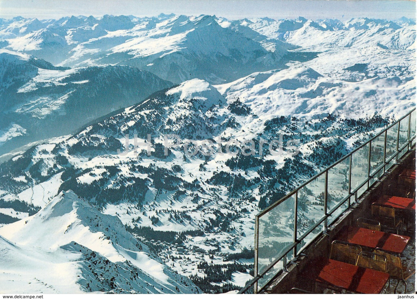 Lenzerheide Valbella 1500 m - Bergrestaurant der Rothornbahn - Piz Scalottas - Switzerland - unused - JH Postcards
