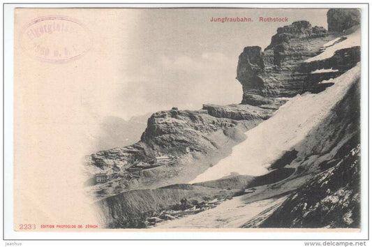 Jungfraubahn - Rothstock - 2233 - mountain - Edition Photoglob - old postcard - Switzerland - unused - JH Postcards