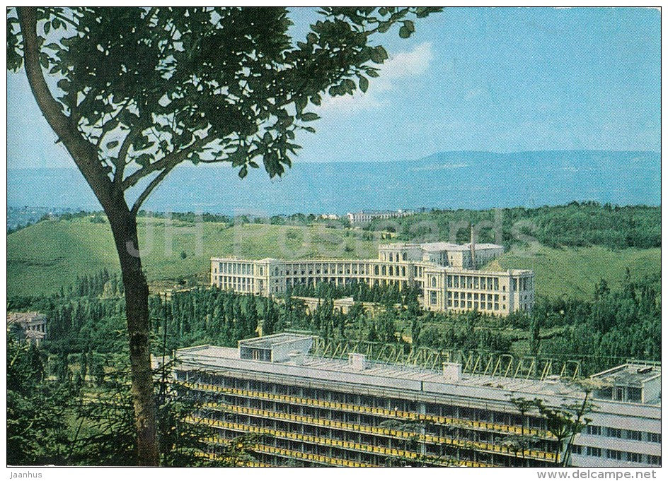 sanatorium Rodnik and Elbrus - Kislovodsk - postal stationery - 1974 - Russia USSR - unused - JH Postcards